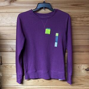 NWT Tek Gear Women's Crewneck Sweatshirt Purple Ultrasoft Fleece Size M